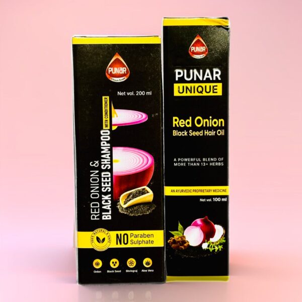 Combo of Red Onion & Black Seed Hair Oil and Red Onion & Black Seed Shampoo - Image 2